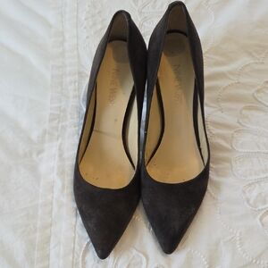 Nine West Dark Gray Suede Heels